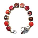 Bracelet By Mariana Woman Classy Garnet Mineral and Siam Swarovski Crystals - Image 3