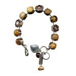 Mariana Bracelet Riverstone Mineral, Smoked Topaz, & White Opal Austrian Crystals My Treasures Coll.