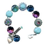 Mariana Bracelet Simply Elegant Turq, Amethyst, Sapphire, Green Opal, Aquamarine, & AB Austrian Crystals Inspiration Coll.