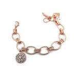Bracelet By Mariana Woman Floral Encrusted Clear Swarovski Crystals