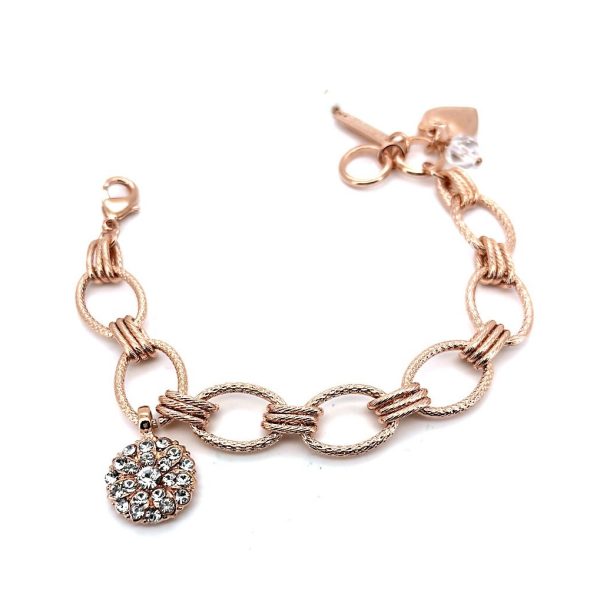 Bracelet By Mariana Woman Floral Encrusted Clear Swarovski Crystals