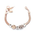 Bracelet By Mariana Woman Glamorous Princess and Flower Shape Clear Swarovski Crystals - Image 3