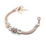 Bracelet By Mariana Woman Glamorous Princess and Flower Shape Clear Swarovski Crystals