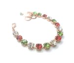 Mariana Bracelet Adorable Chrysolite, Rose, & Clear Austrian Crystals My Treasures Coll. - Image 3