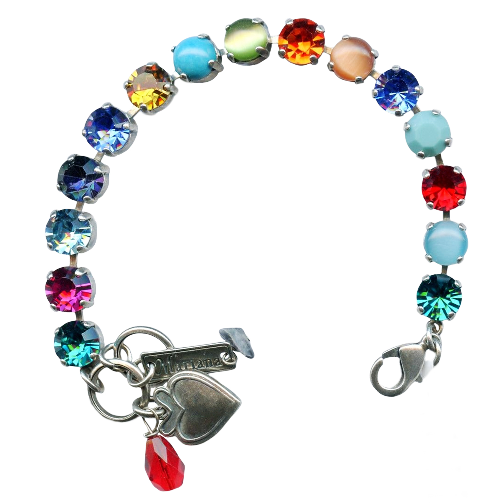 B-4252-10370-SP(1) Mariana Bracelet Preppy Multi Colored Austrian Crystals My Treasures Coll. - Image 1