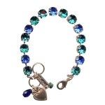 Bracelet By Mariana Woman Classy Blue Zircon and Sapphire Swarovski Crystals - Image 3