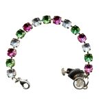Mariana Bracelet Simply Elegant Clear, Peridot, & Fuchsia Austrian Crystals My Treasures Coll. - Image 2