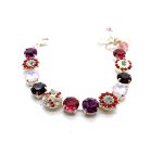 Bracelet By Mariana Take My Breath Away Coll. Exquisite Amethyst, Siam, Rose Water Opal & Chrysotile Swarovski Crystals - Image 2