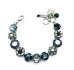 Bracelet By Mariana Woman Adorable Montana Blue and Opal Swarovski Crystals