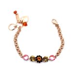 Bracelet By Mariana Woman Floral Jet and Colorado Topaz Swarovski Crystals
