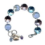 Mariana Bracelet Alluring Lt Sapphire, Turq, & Lt Amethyst Austrian Crystals Diana Icons Coll. - Image 2