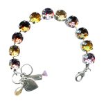 Mariana Bracelet Alluring Champagne, Ant. Pink, & Topaz Austrian Crystals Dream Inspiration Coll.