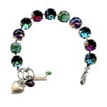 Mariana Bracelet Glamorous Montana Blue, Marbled Stone, Ant.Pink, & Amethyst Austrian Crystals Dream Inspiration Coll. - Image 3