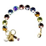 Bracelet By Mariana My Treasures Coll. Beautiful Topaz and Vintage Rose Swarovski Crystals