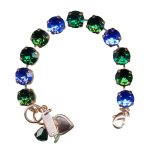 Bracelet By Mariana Glamorous Emerald and Sapphire Swarovski Crystals