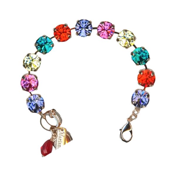 Mariana Bracelet Fabulous Tanzanite, Pink, Jonquil, Teal, & Vivid Red Austrian Crystals Poppy Coll.