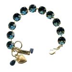 Bracelet By Mariana Woman Glamorous Montana Blue Swarovski Crystals - Image 2