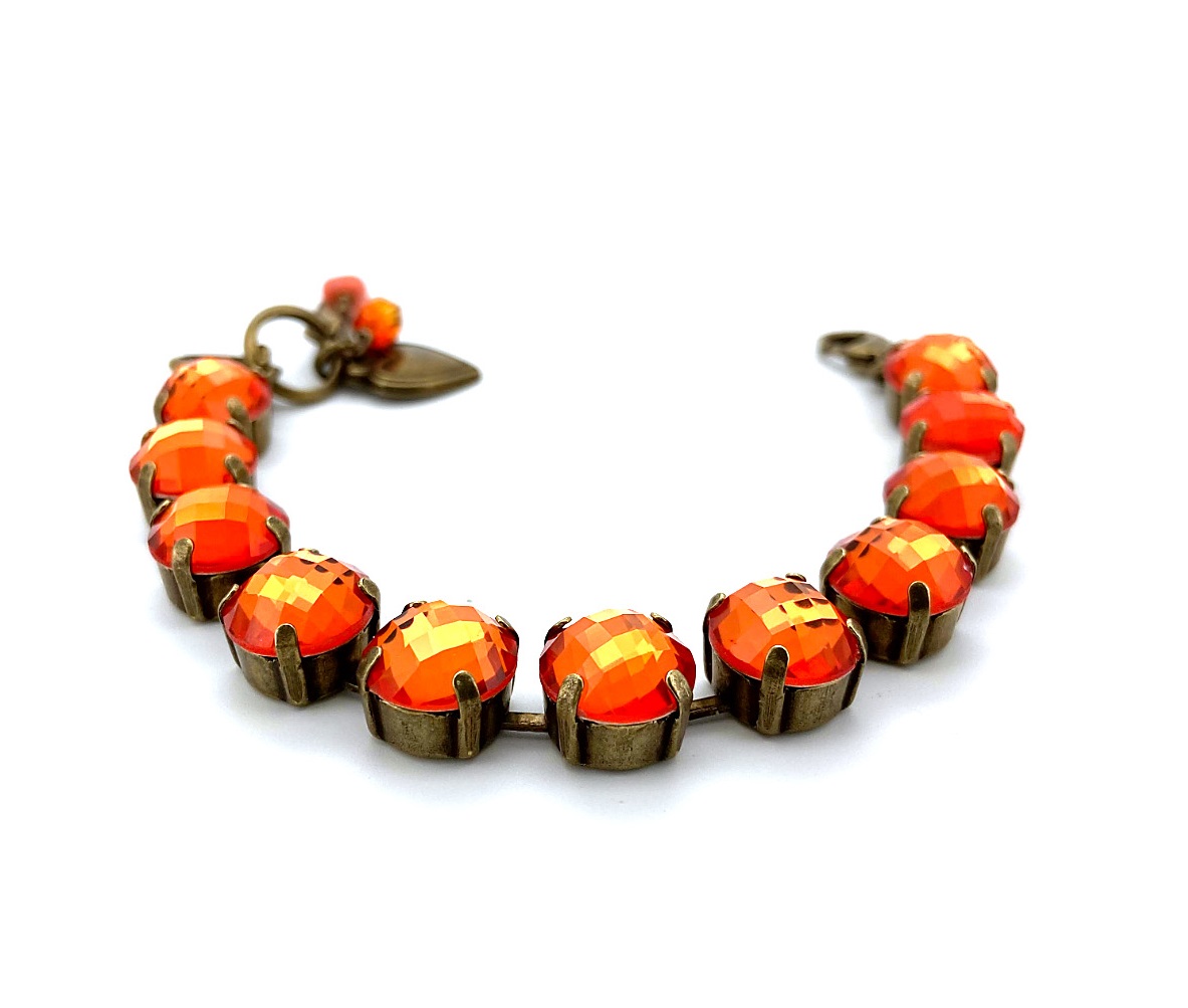 B-4474-236A-EG (2) Bracelet By Mariana My Treasures Coll. Beautiful Hyacinth Swarovski Crystals - Image 1