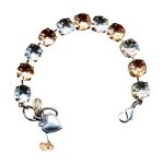 Bracelet By Mariana Woman Elegant Peach and Clear Swarovski Crystals - Image 3