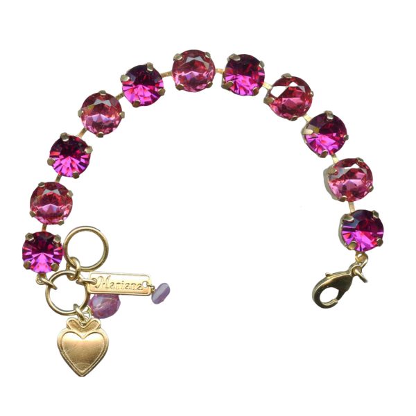 Mariana Bracelet Adorable Rose & Fuchsia Austrian Crystals My Treasures Coll.