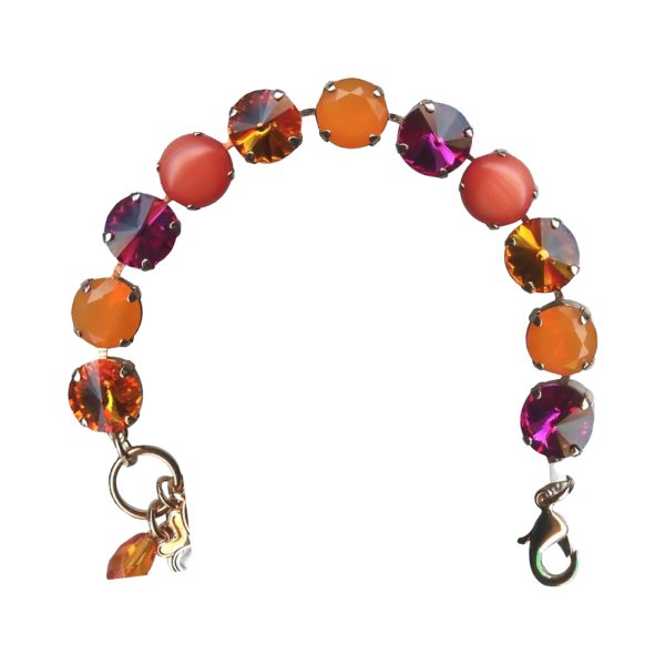 Mariana Bracelet Sophisticated Hyacinth, Orange Opal, & Fuchsia Austrian Crystals Lady Marmalade Songbook Coll.