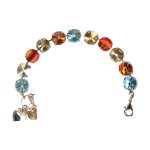 Mariana Bracelet Shimmering Lt Colorado Topaz, Hyacinth, Golden Shadow, & Aquamarine Austrian Crystals Mystique Winter 2019 Coll. - Image 3