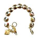 Bracelet By Mariana Woman Elegant Golden Shadow Swarovski Crystals - Image 2