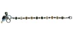 Mariana Bracelet Classy Black Diamond, Lt Azore, Golden Shadow, & Pearl Austrian Crystals Moonlight & Magnolias Winter 2021 Coll. - Image 3