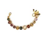 Mariana Bracelet Luxury Beautiful Topaz & Purple Austrian Crystals Nirvana Coll. Yellow Gold - Image 3