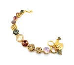 Mariana Bracelet Luxury Beautiful Topaz & Purple Austrian Crystals Nirvana Coll. Yellow Gold - Image 2