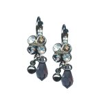 Mariana Earrings Butterfly Dangling Silver Night & Clear Austrian Crystals Zulu Africa Coll. - Image 3