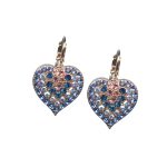 Mariana Earrings Shimmering AB, Lt Rose, Sapphire & Capri Blue Austrian Crystals Kiss From A Rose Songbook Coll.