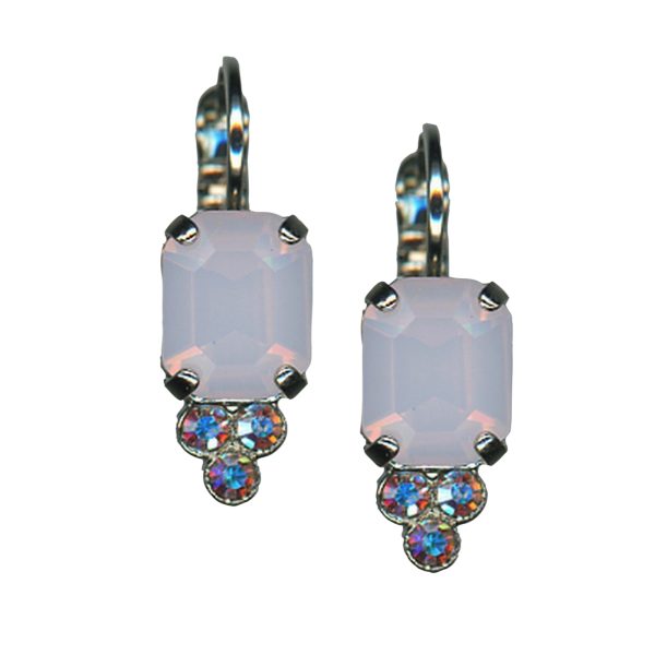 Mariana Earrings Lovely Rose Opal & AB Austrian Crystals Snowflake Winter Wonderland Coll.