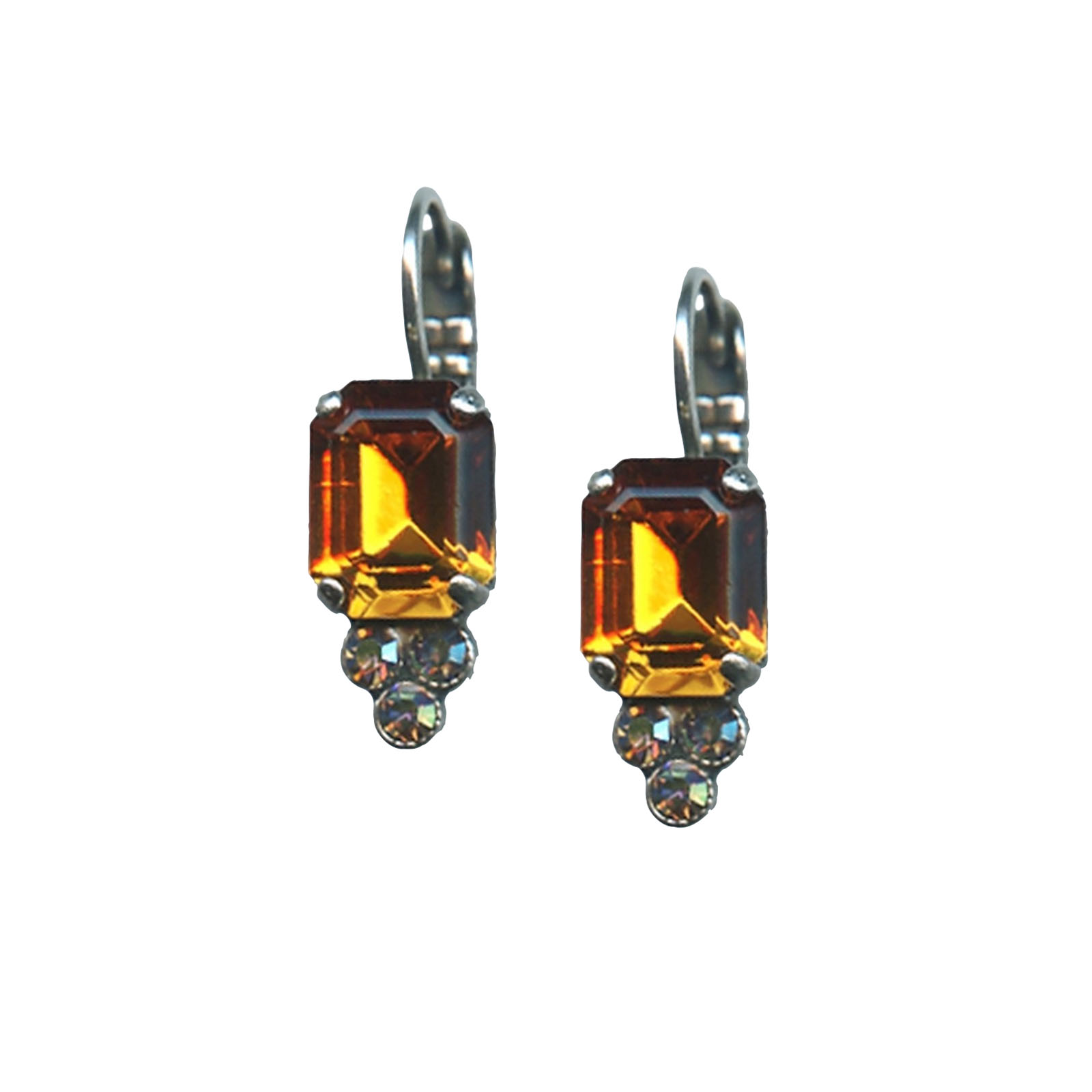 E-1009-122-SP6(1) Mariana Earrings Beautiful Topaz & Starlight Austrian Crystals Macaroon The Sweet Life Coll. - Image 1