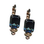 Mariana Earrings Simply Elegant Montana Blue & Lt Peach Austrian Crystals Spring 2019 Special Edition - Image 2