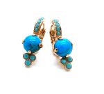 Mariana Earrings Precious Synthetic Turquoise Mineral Austrian Crystals My Treasures Coll.