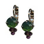 Mariana Earrings Luxurious Palace Green Opal & Amethyst Austrian Crystals Hope Inspiration Coll.