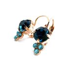 Earrings By Mariana Woman Gorgeous Montana Blue and Teal Swarovski Crystals