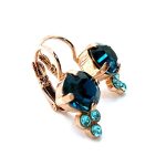 Earrings By Mariana Woman Gorgeous Montana Blue and Teal Swarovski Crystals - Image 3