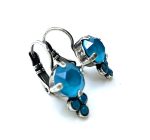 Mariana Earrings Azure Blue Opal & Caribbean Blue Opal Austrian Crystals My Treasures Coll. - Image 3