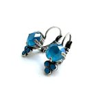 Mariana Earrings Azure Blue Opal & Caribbean Blue Opal Austrian Crystals My Treasures Coll.