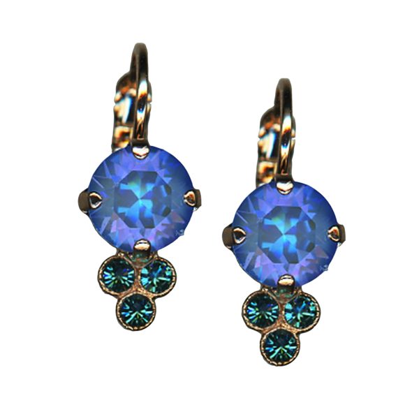 Earrings By Mariana Woman Shimmering Sun-Kissed Ocean and Indicolite Swarovski Crystals