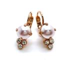 Earrings By Mariana Woman Luxurious Powder Rose Pearl Swarovski Crystals