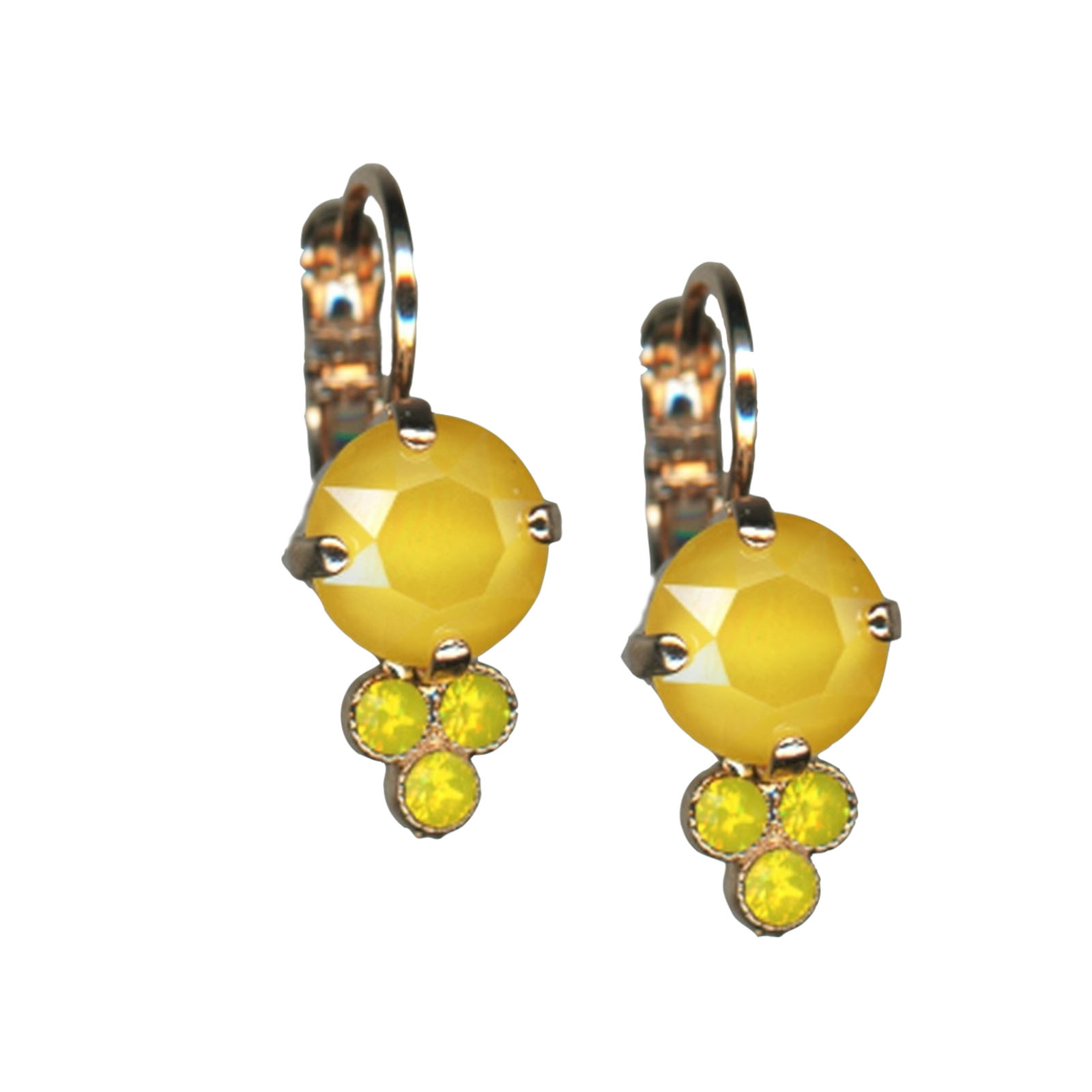E-1010-124231-RG6(1) Mariana Earrings Simply Elegant Yellow Opal Austrian Crystals My Treasures Coll. - Image 1