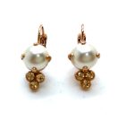 Mariana Earrings Timeless Cream Pearl & Silk Austrian Crystals My Treasures Coll. - Image 2