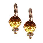 Earrings By Mariana My Treasures Coll. Adorable Topaz Swarovski Crystals