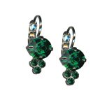 Earrings By Mariana Woman Glamorous Emerald Swarovski Crystals - Image 3