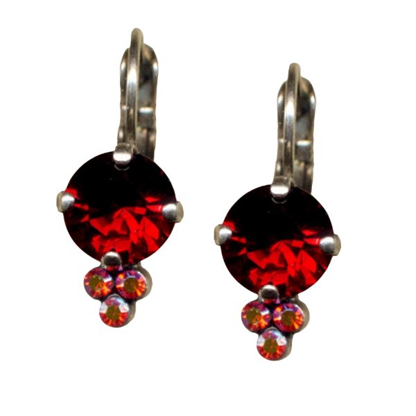 Mariana Earrings Stunning Siam & AB Austrian Crystals My Treasures Coll.