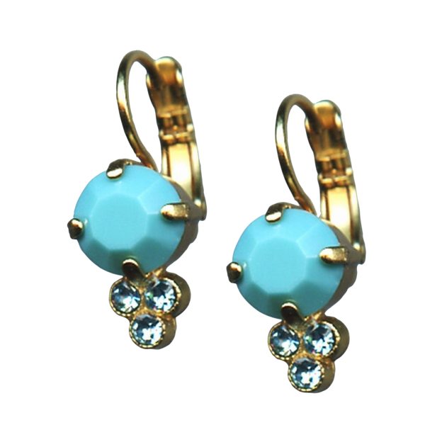 Mariana Earrings Adorable Turquoise & Aquamarine Austrian Crystals Bliss Nirvana Coll.