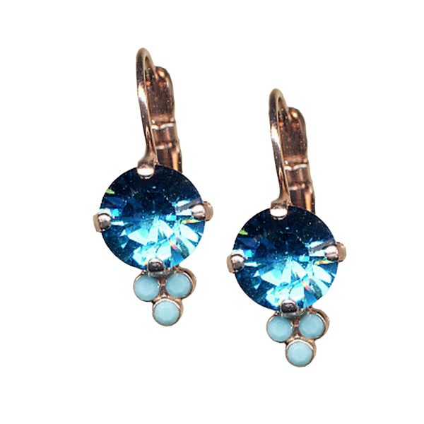 Mariana Earrings Charming Indicolite & Turquoise Austrian Crystals My Treasures Coll.